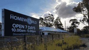 HomeWorld External Sign - Billboards & Billboard Printing Newcastle - Big Colour